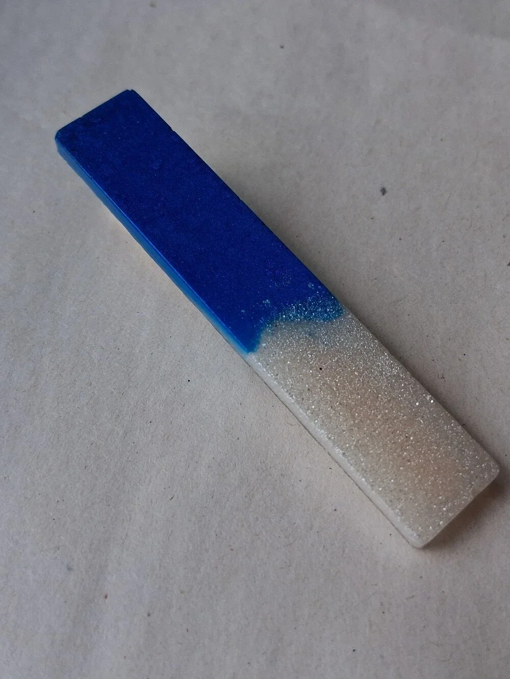 5/$25 Hand Crafted Blue and White Glitter Ombre Hair Clip